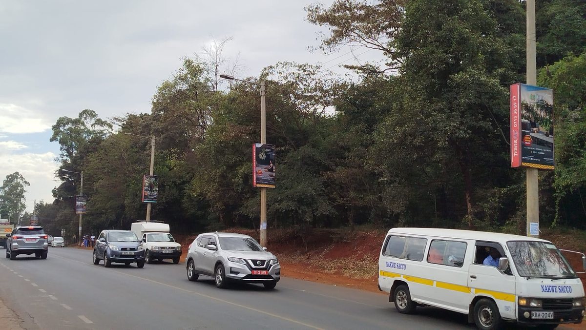 Street pole advertising by TAN Media in Nairobi